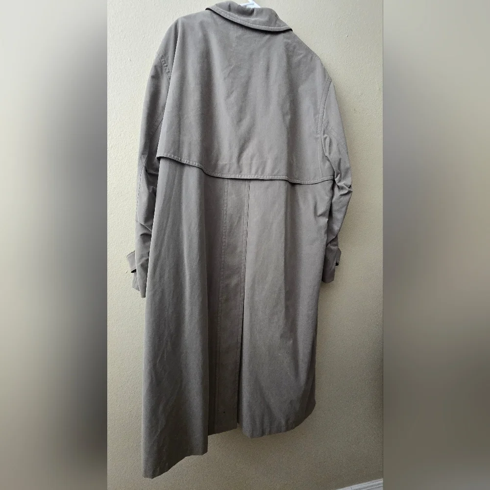 Vintage RALPH Ralph Lauren Trench Coat Mens 42R Brown Wool Liner Overcoat Preppy